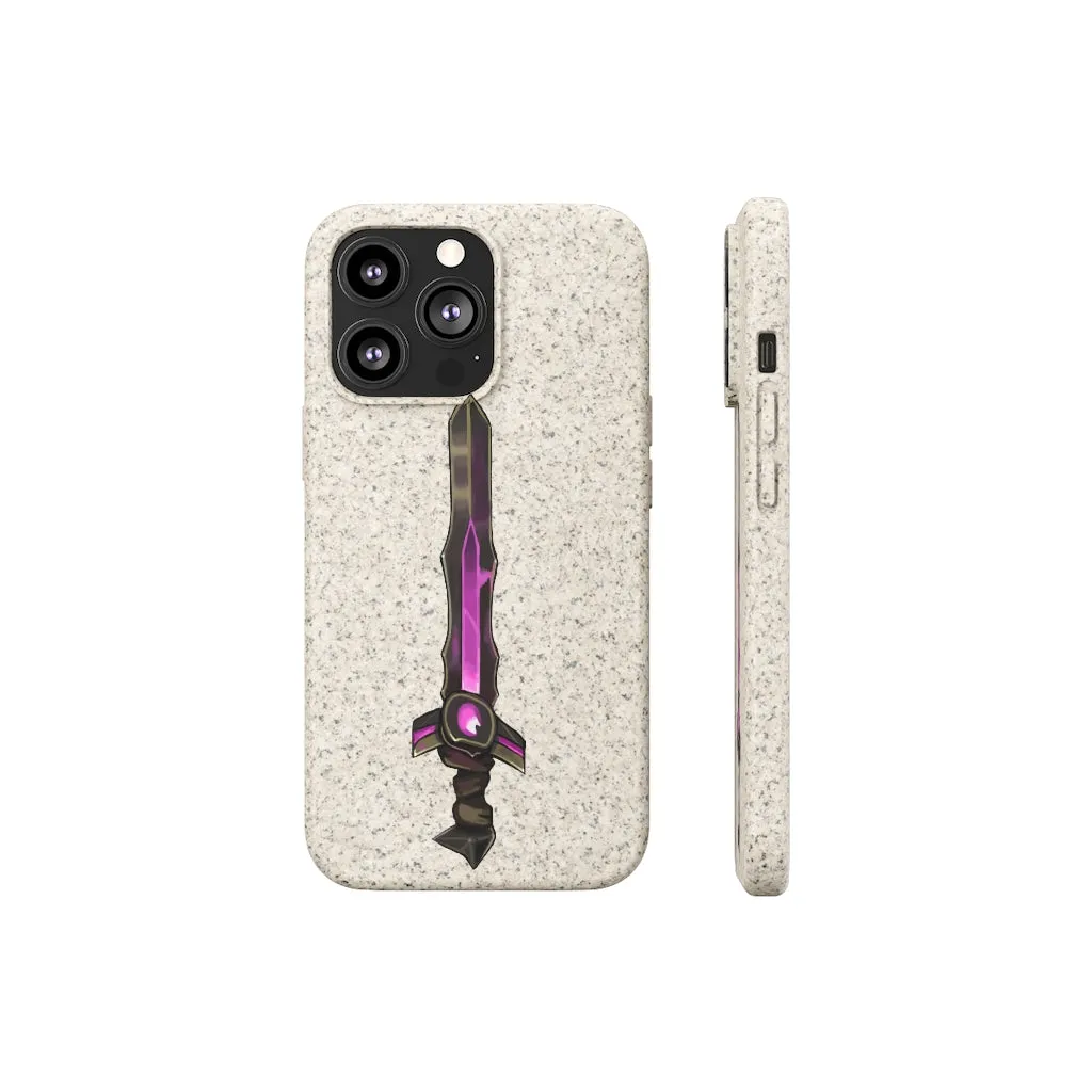 Brown and Purple Sword Biodegradable Case