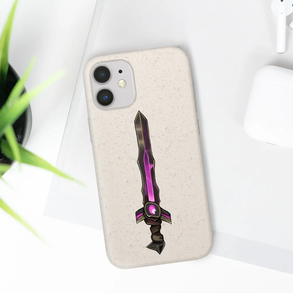 Brown and Purple Sword Biodegradable Case