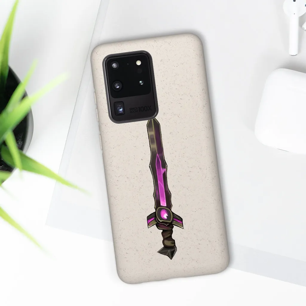 Brown and Purple Sword Biodegradable Case