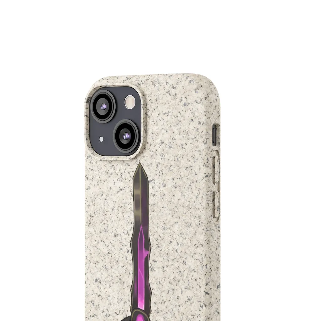 Brown and Purple Sword Biodegradable Case