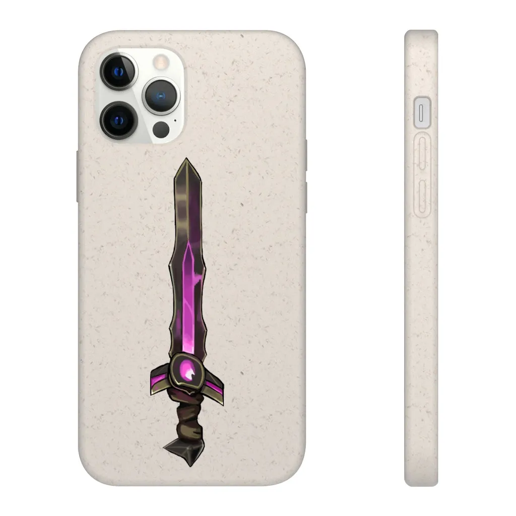 Brown and Purple Sword Biodegradable Case