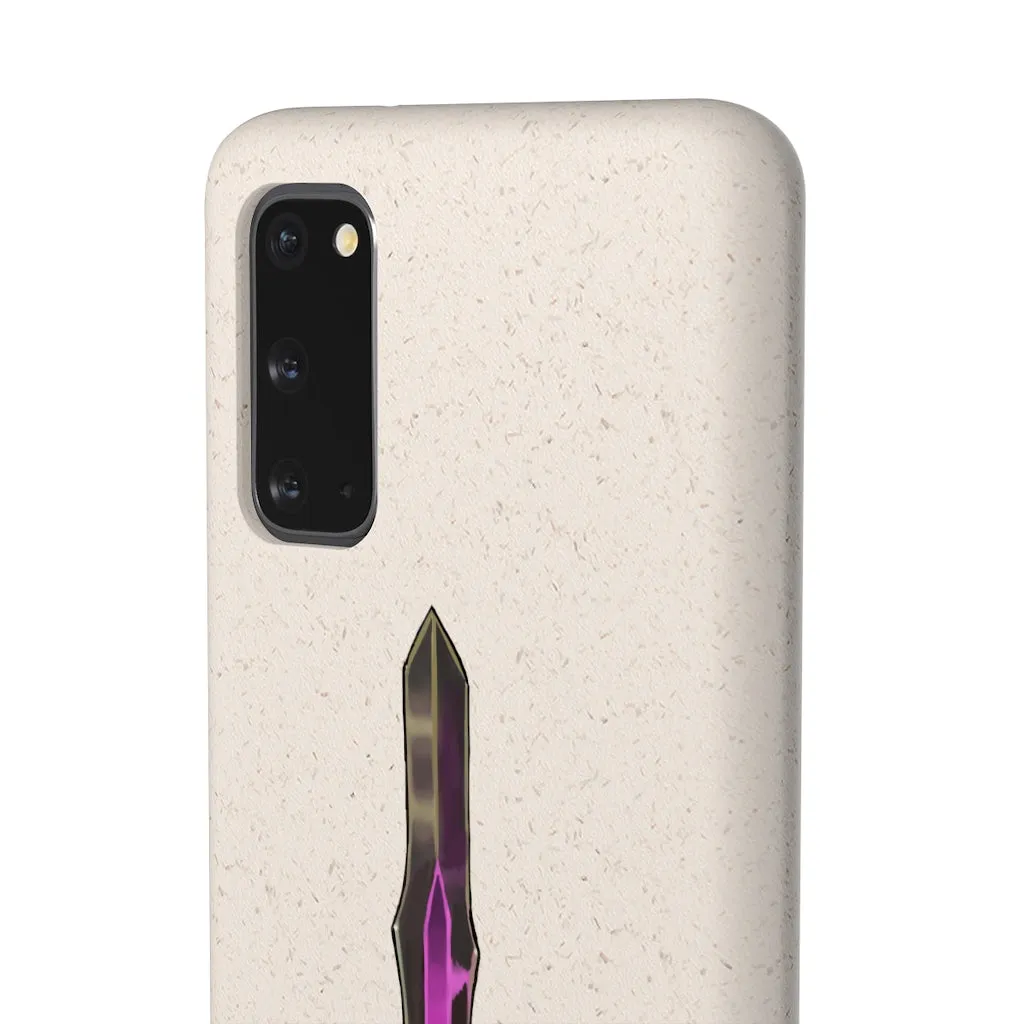 Brown and Purple Sword Biodegradable Case