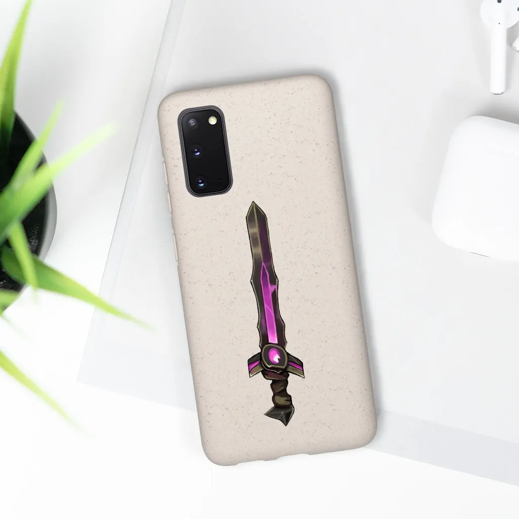 Brown and Purple Sword Biodegradable Case