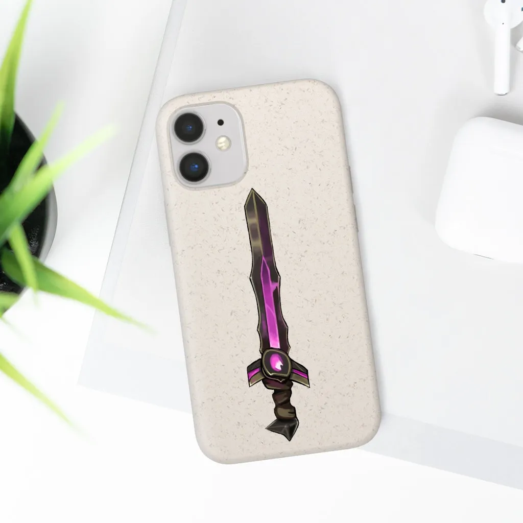 Brown and Purple Sword Biodegradable Case