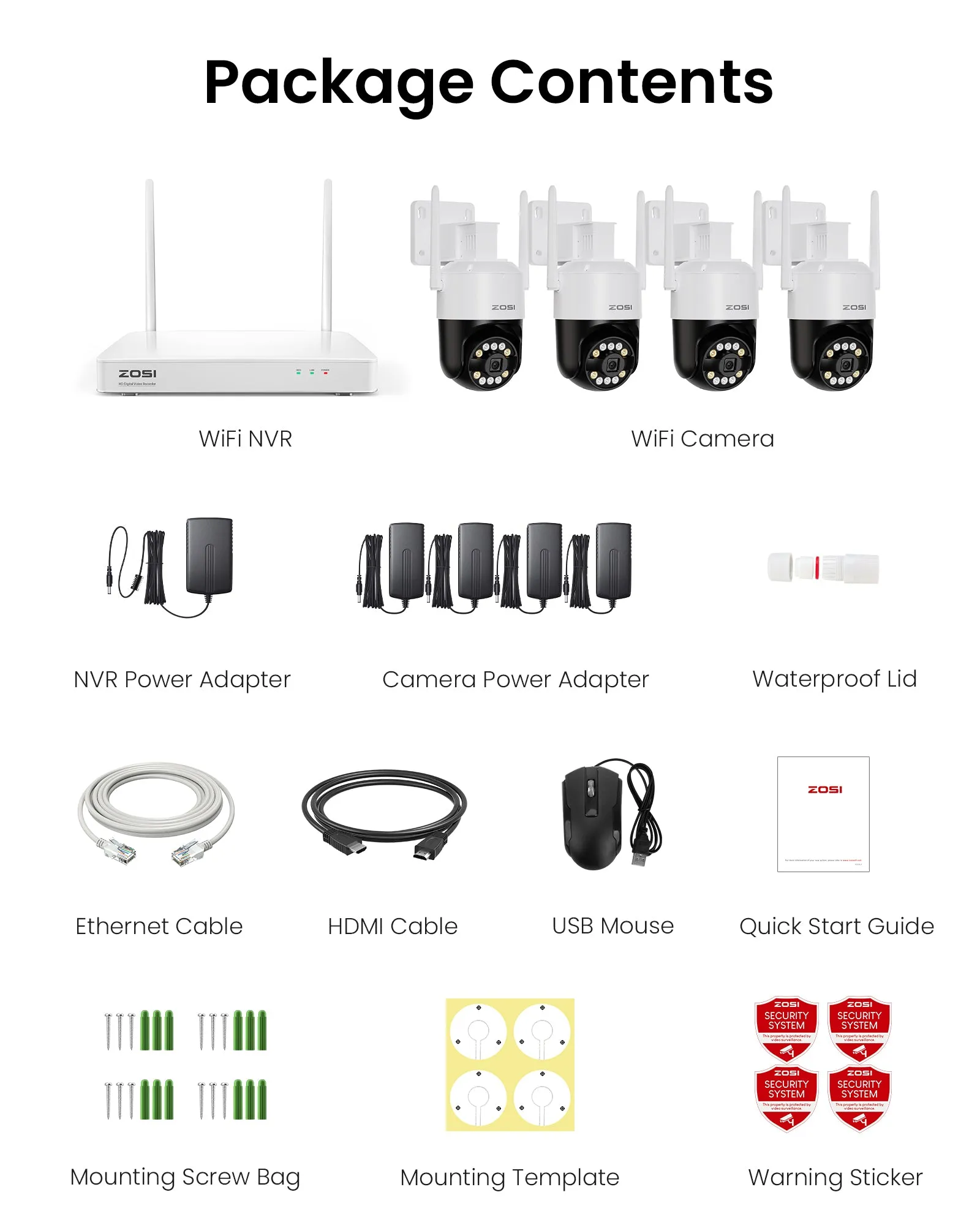 C296 4K 8MP Wi-Fi 6 Security Camera System   8CH NVR with 1TB HDD