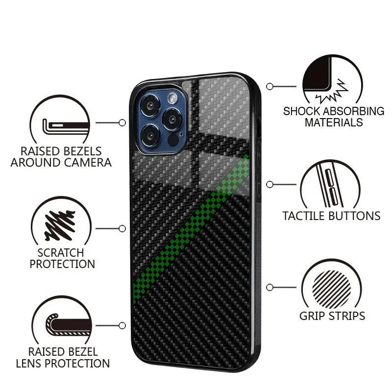 Carbon Fiber Pattern Slim Case For iPhone