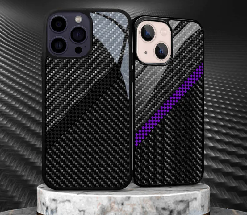 Carbon Fiber Pattern Slim Case For iPhone