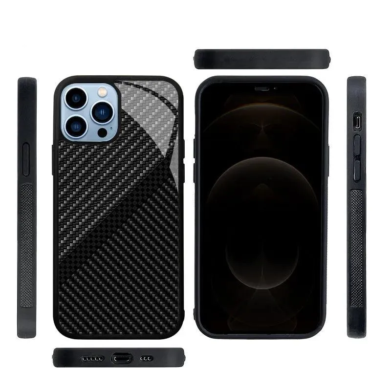 Carbon Fiber Pattern Slim Case For iPhone