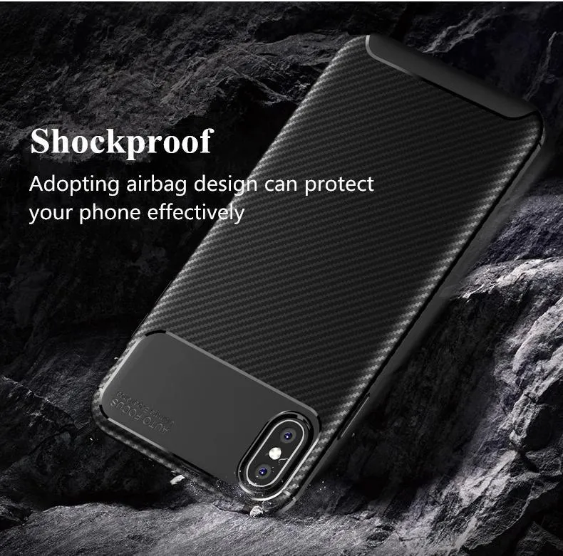 Carbon fiber silicone case for iPhone