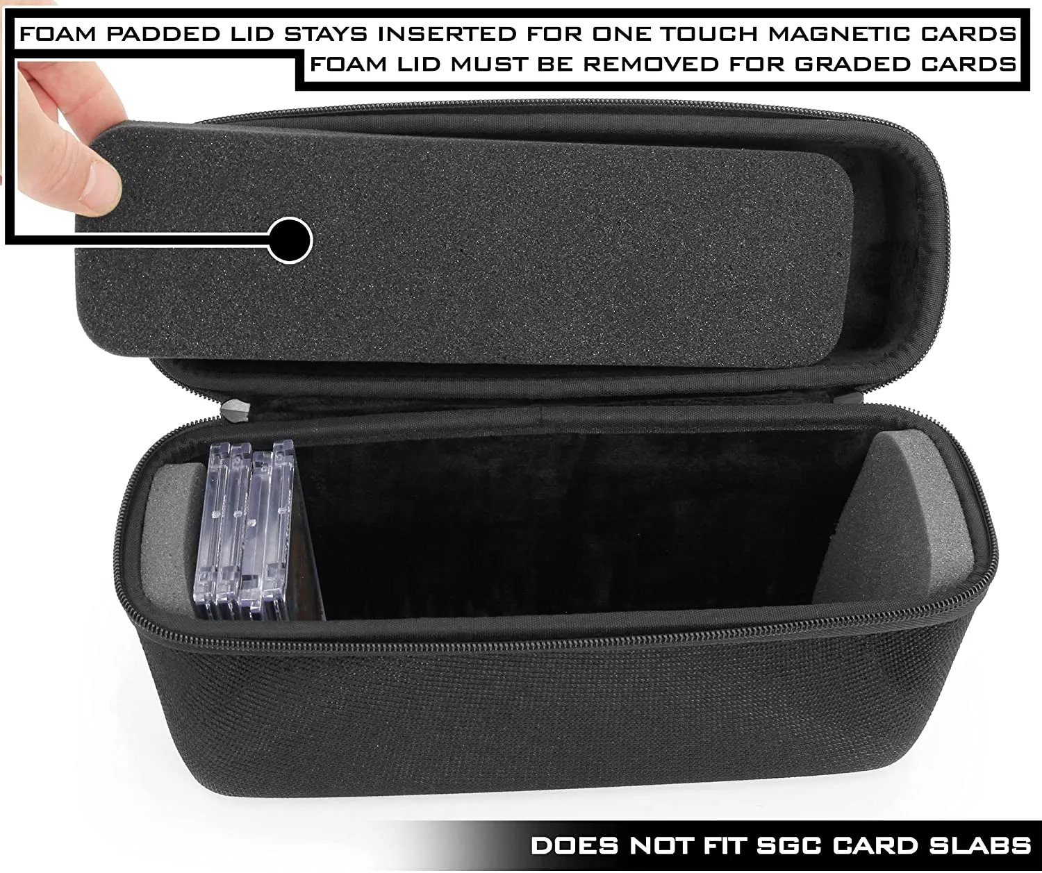 CASEMATIX Graded Card Case Compatible with 30  BGS PSA FGS Graded Sports Trading Cards, Hard Shell Graded Slab Card Storage Box