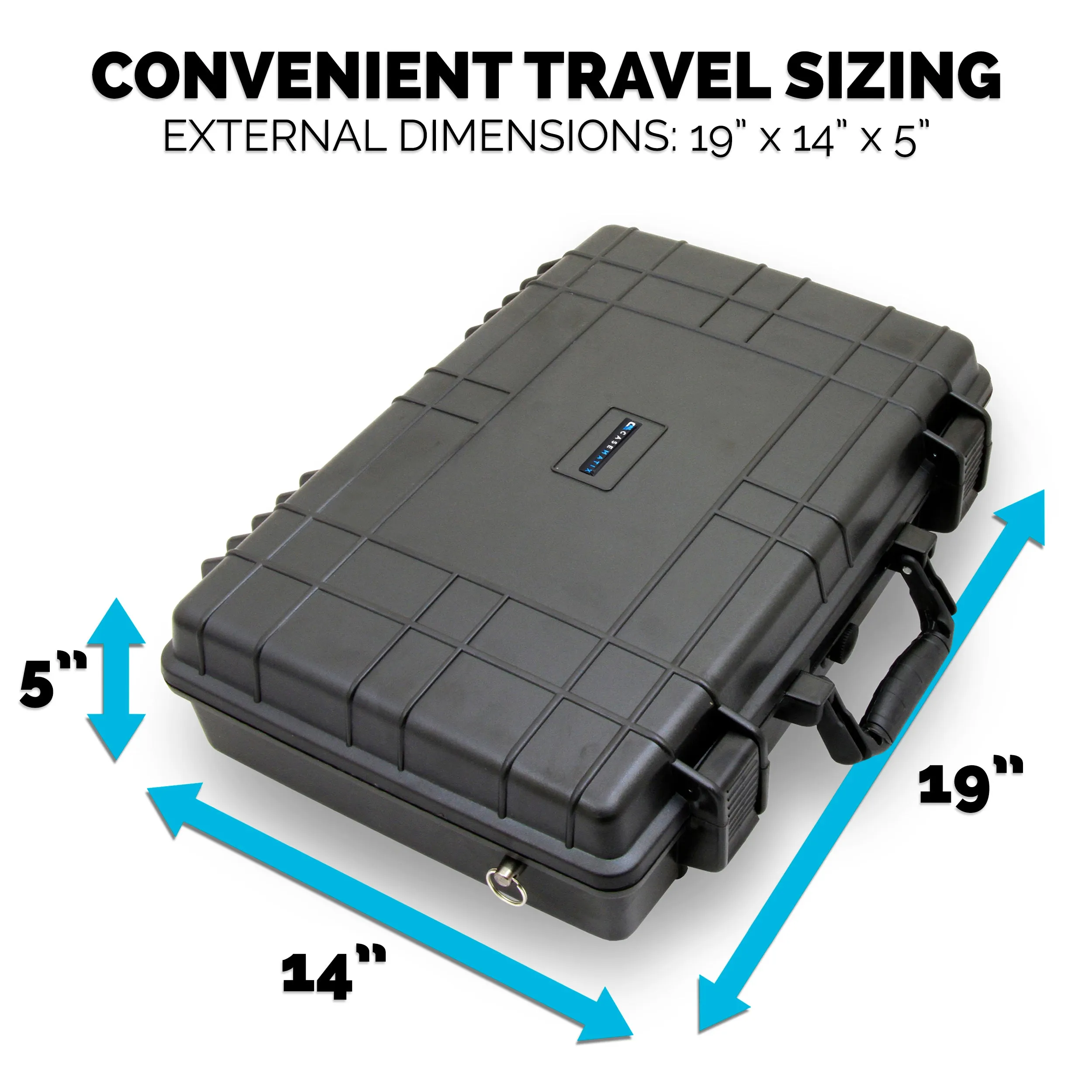 CASEMATIX Travel Case Compatible with Starlink Mini, Kickstand, Pipe Adapter, Cables, Power Supply & More - Waterproof Portable Storage Case Only