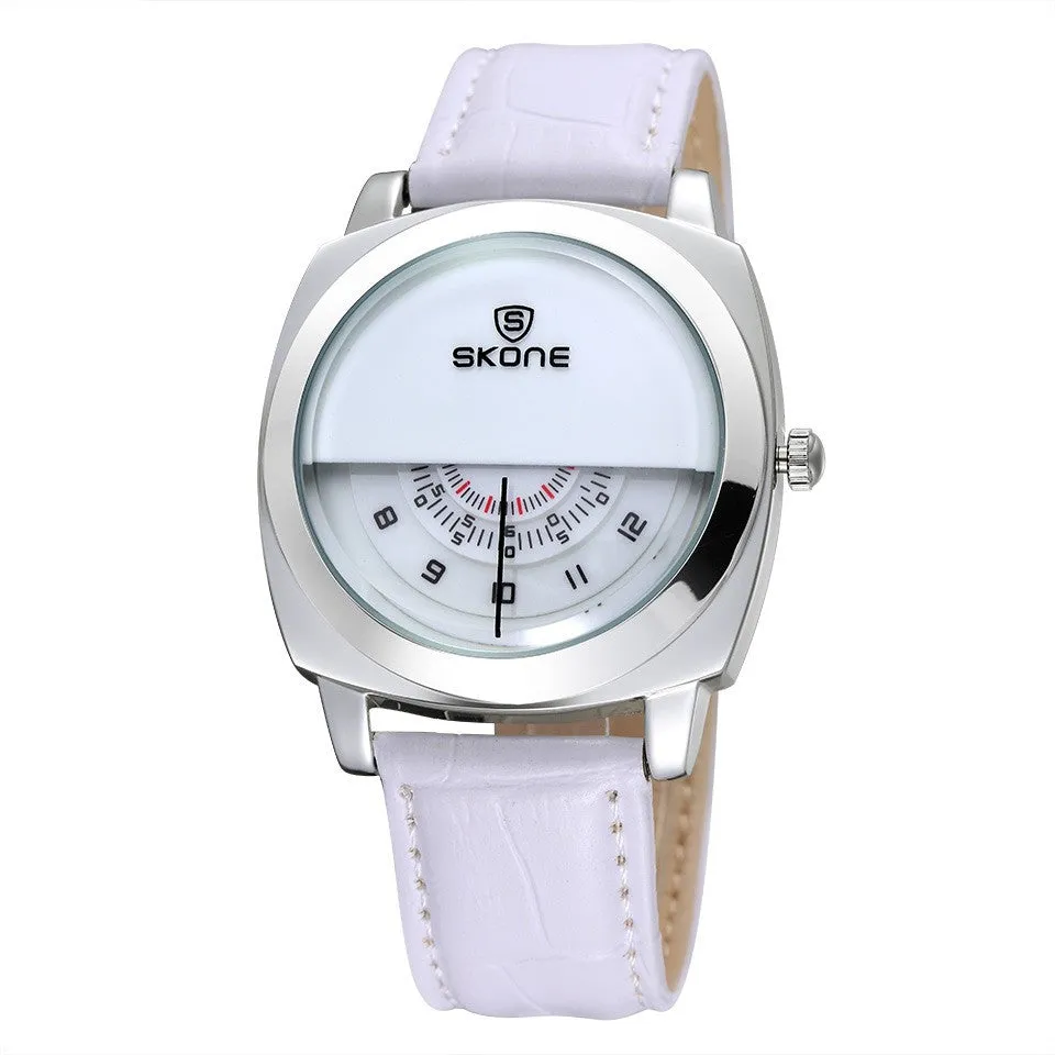 Casual SKONE Genuine Men & Women Brand Wristwatches Special design Military Leather Sports Watch Relogio Masculino