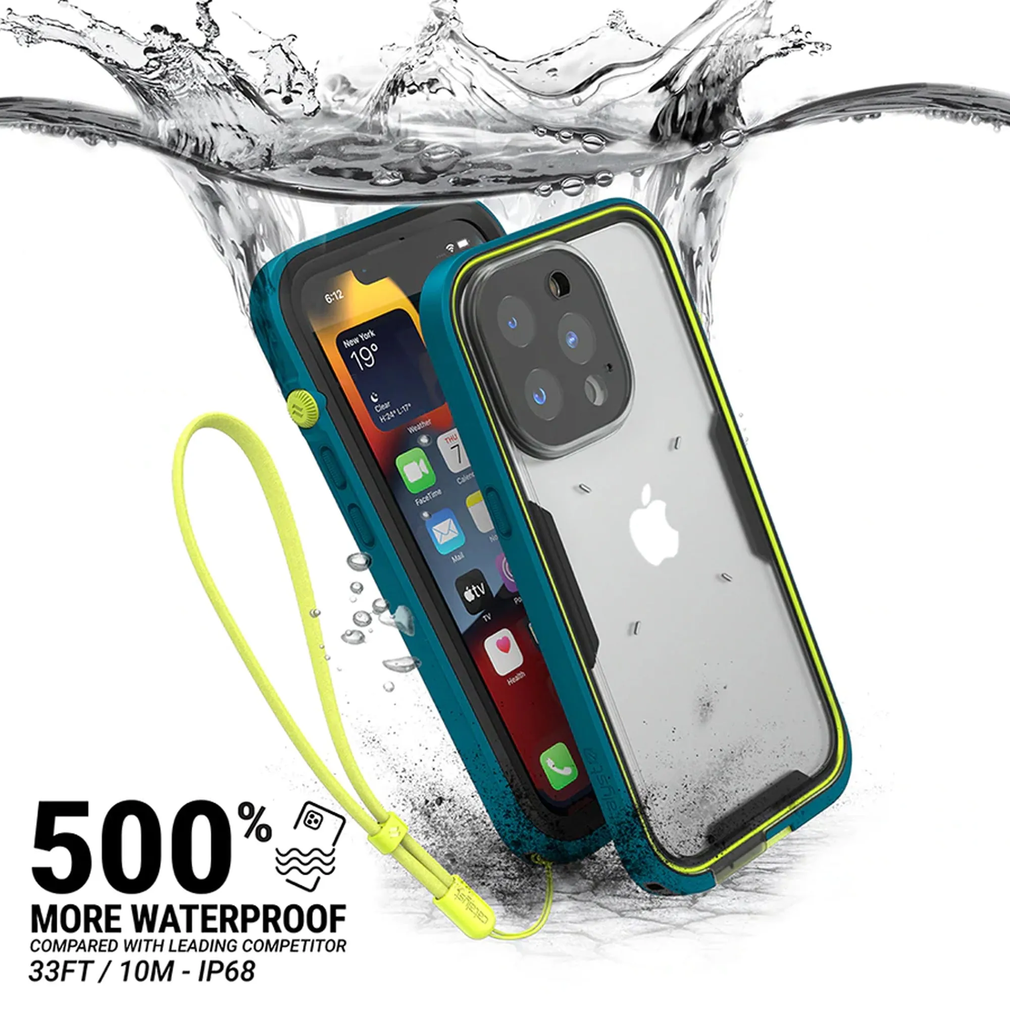 Catalyst Total Protection Waterproof Case for iPhone 13 Pro 6.1" 5G - Stealth Black