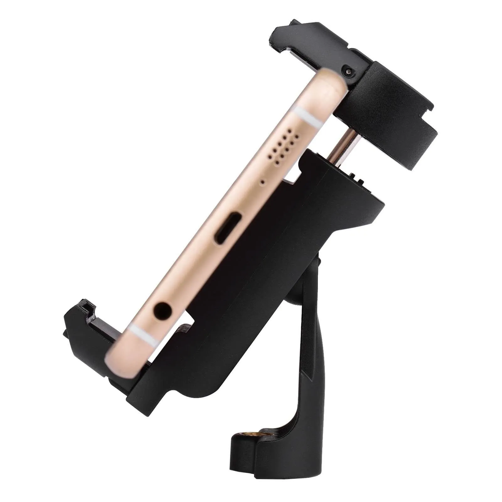 Cell Phone Tripod Mount Adapter Foldable Portable Phone Holder Smartphone Clip with Adjustable Clamp 1/4 Inch Interface Rotatable