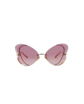 Chloe Cat Eye-Frame Metal Sunglasses, Style #  CH0064S-30011506004