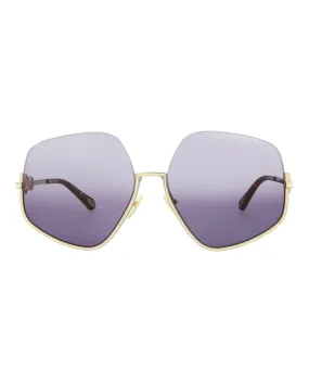 Chloe Square-Frame Metal Sunglasses, style # CH0068S-30011434004