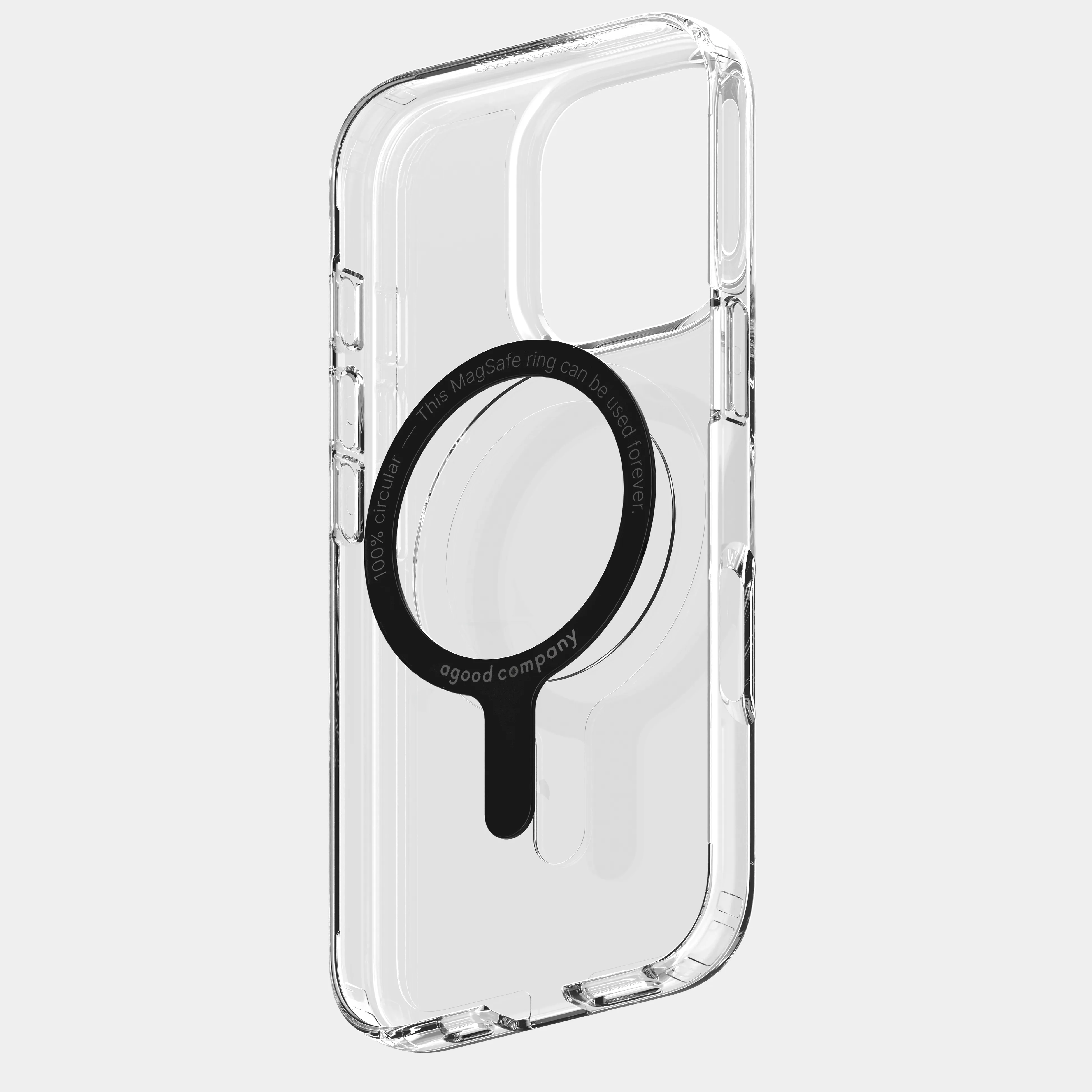 Circular Clear Phone Case with Black MagSafe & FREE Cable | CLRPRTCT™