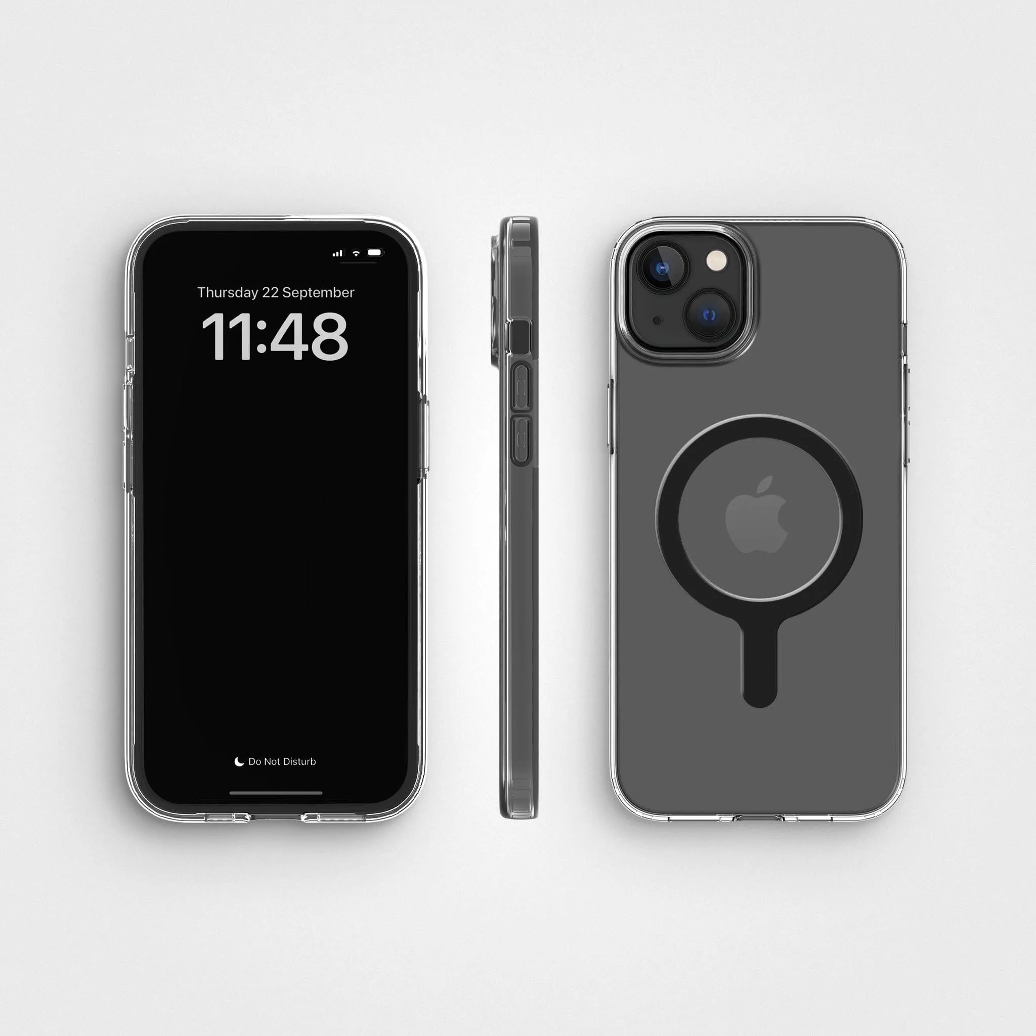 Circular Clear Phone Case with Black MagSafe & FREE Cable | CLRPRTCT™