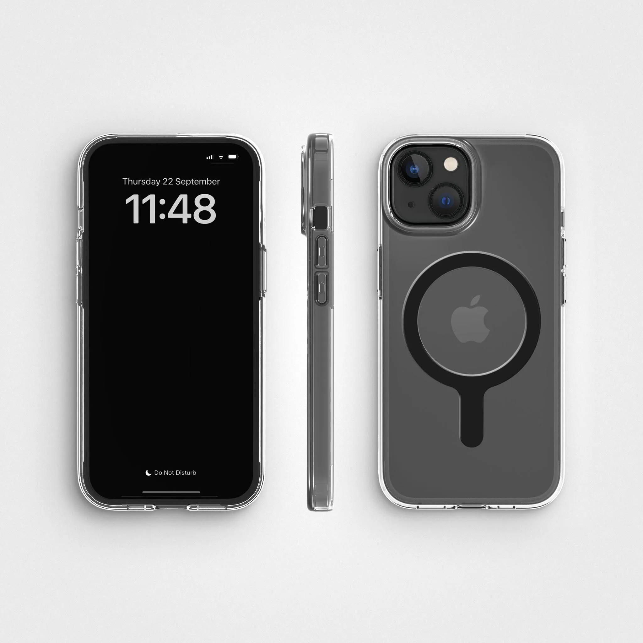 Circular Clear Phone Case with Black MagSafe & FREE Cable | CLRPRTCT™