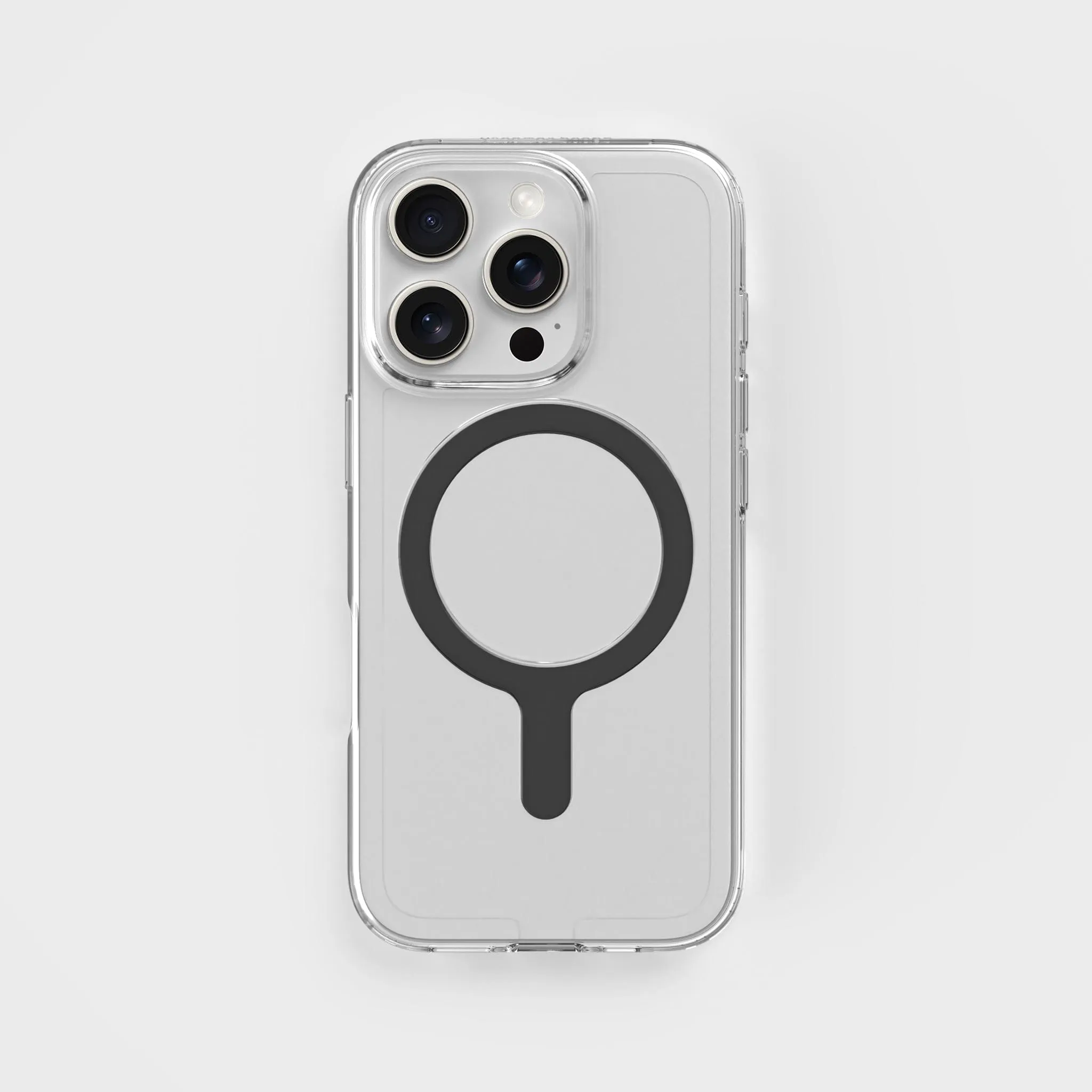 Circular Clear Phone Case with Black MagSafe & FREE Cable | CLRPRTCT™