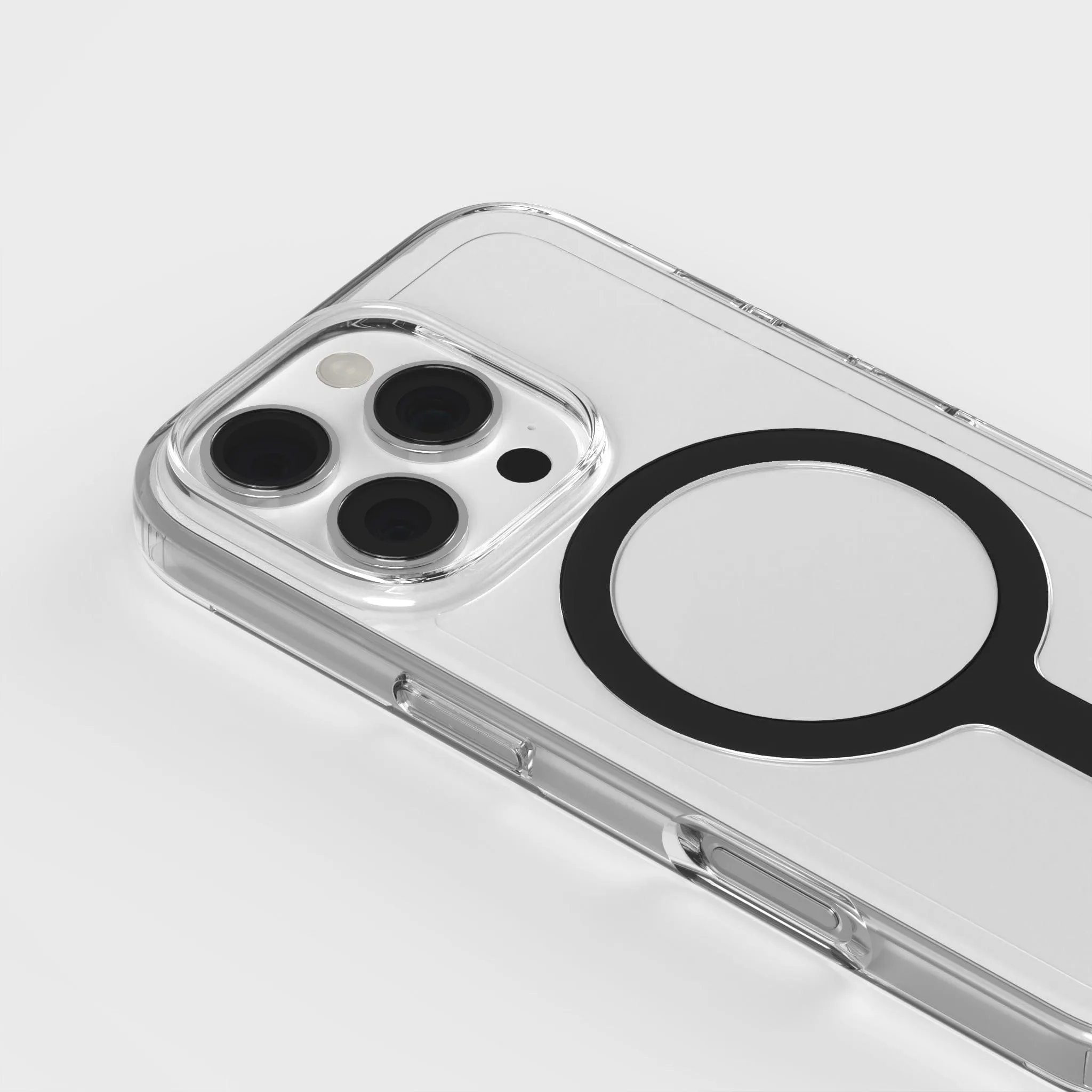 Circular Clear Phone Case with Black MagSafe & FREE Cable | CLRPRTCT™