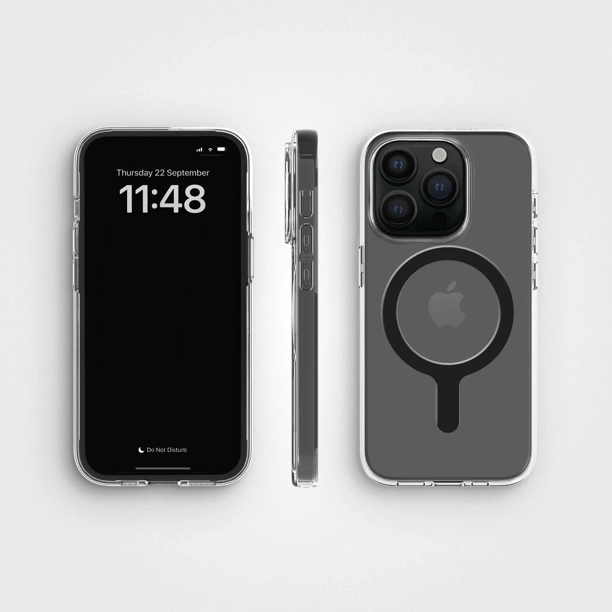 Circular Clear Phone Case with Black MagSafe & FREE Cable | CLRPRTCT™