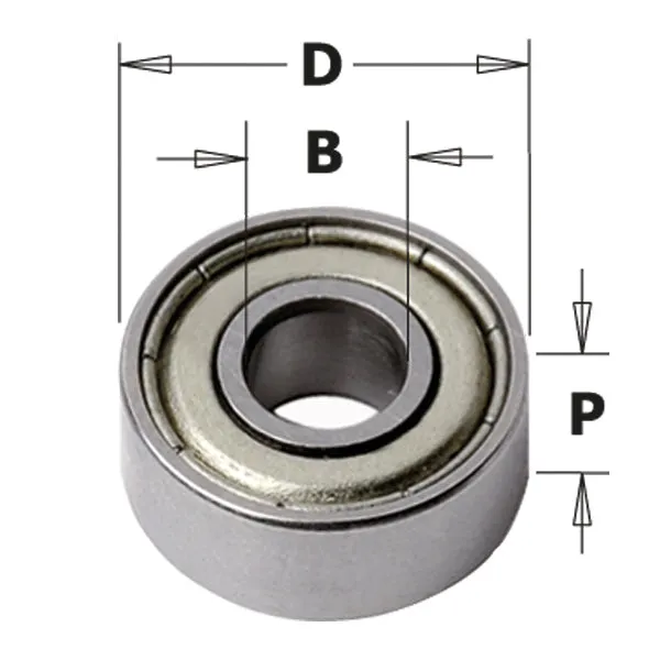 CMT 791.002.00 Bearing, 3/8-Inch Diameter, 3/16-Inch Smaller Diameter