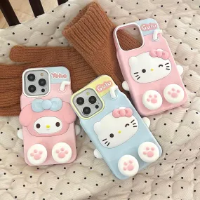 Cute Kitty Melo Milk Silicone iPhone Case AH701