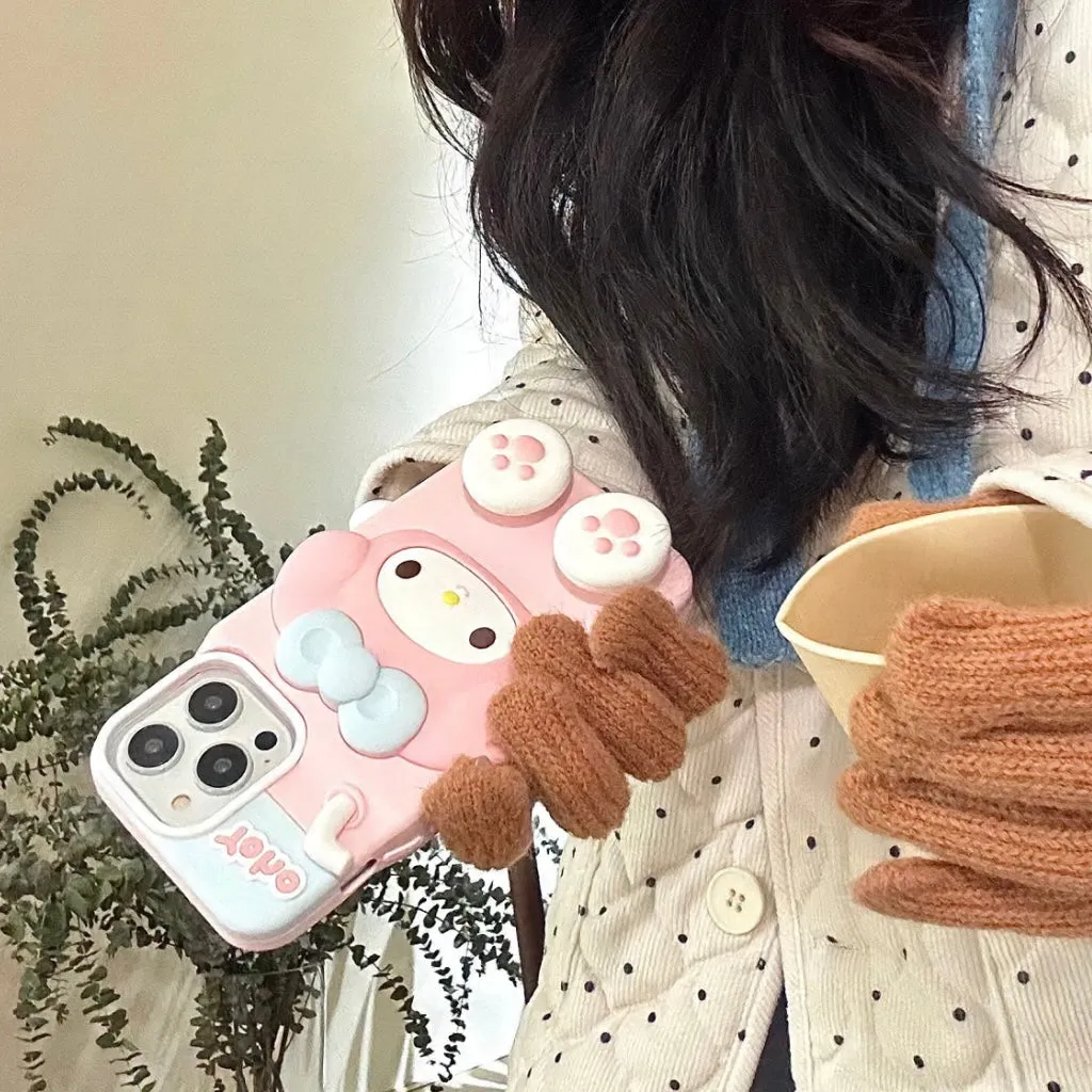 Cute Kitty Melo Milk Silicone iPhone Case AH701