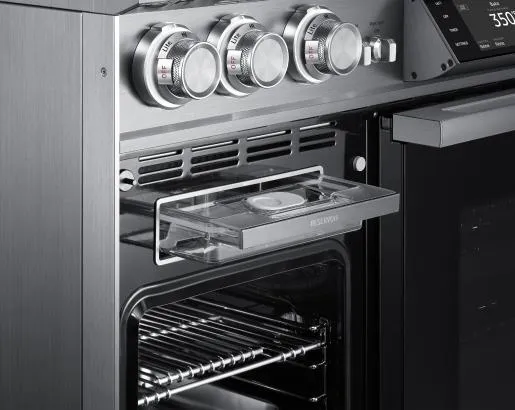 Dacor DOP48M96DPS 48" Pro Dual-Fuel Steam Range, Silver Stainless Steel, LiquidPropane