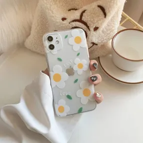 Daisy Flowers Clear Phone Case