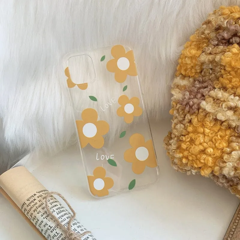 Daisy Flowers Clear Phone Case