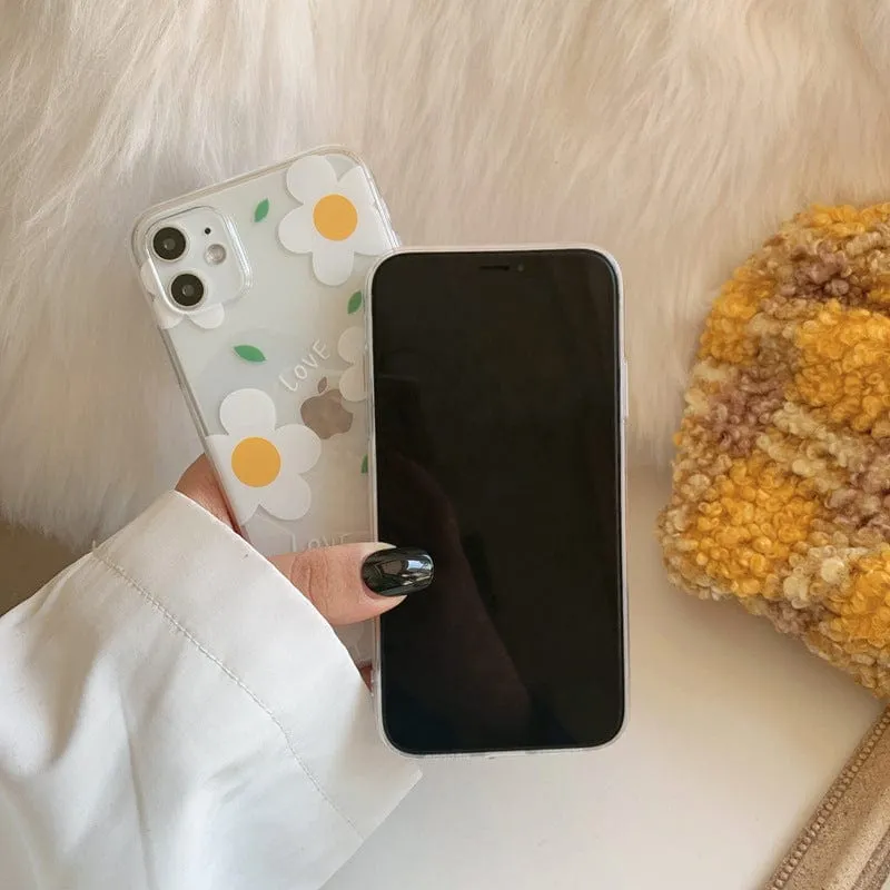 Daisy Flowers Clear Phone Case