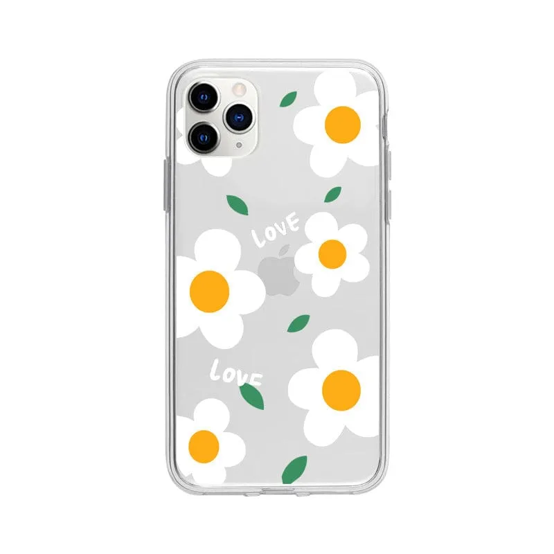 Daisy Flowers Clear Phone Case