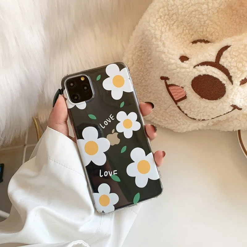 Daisy Flowers Clear Phone Case