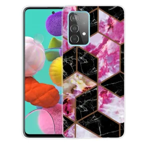 Deco Samsung Galaxy A73 case - Black and Rose Marble