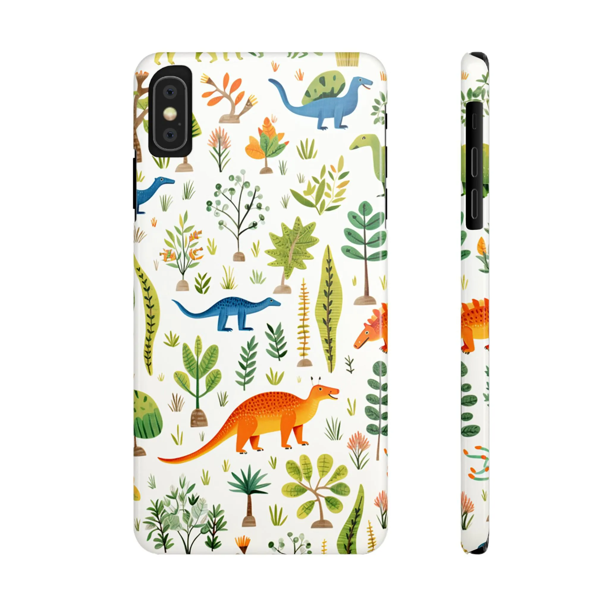 Dinosaur Kids Print Effect Phone Case Slim iPhone Cases