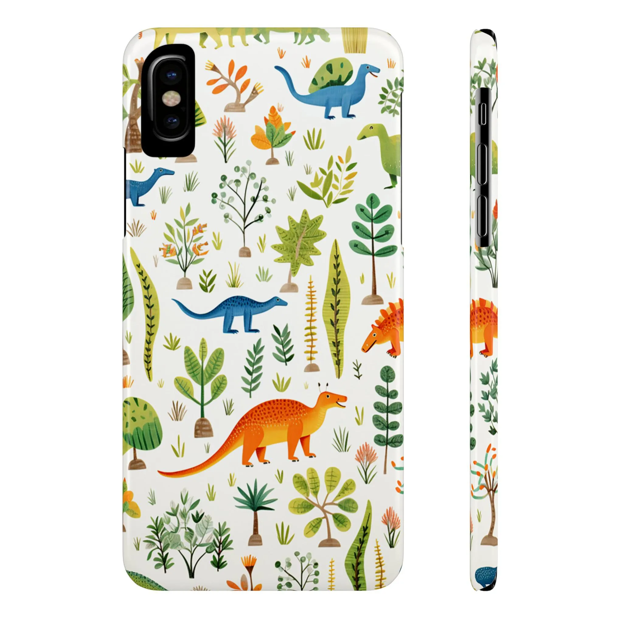 Dinosaur Kids Print Effect Phone Case Slim iPhone Cases