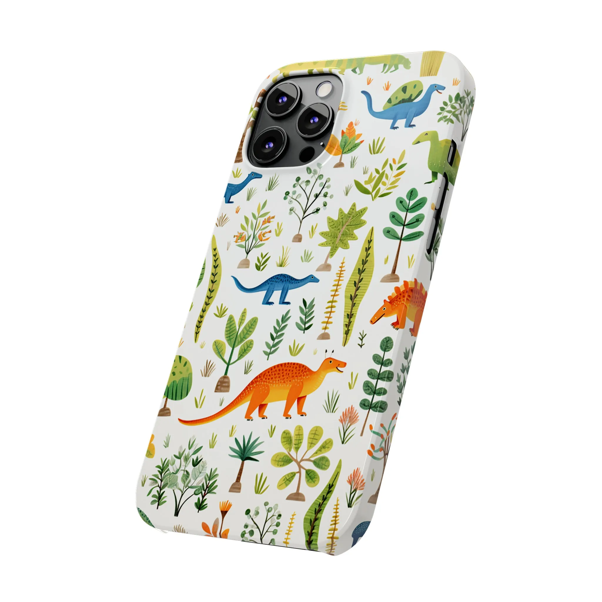 Dinosaur Kids Print Effect Phone Case Slim iPhone Cases