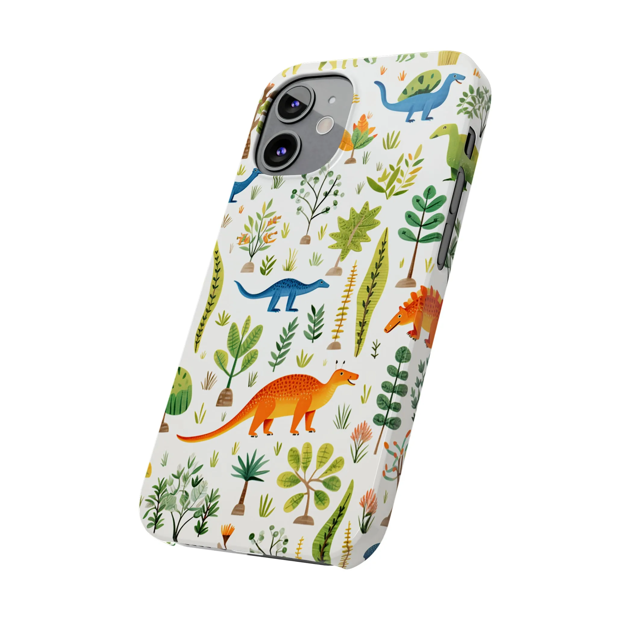 Dinosaur Kids Print Effect Phone Case Slim iPhone Cases