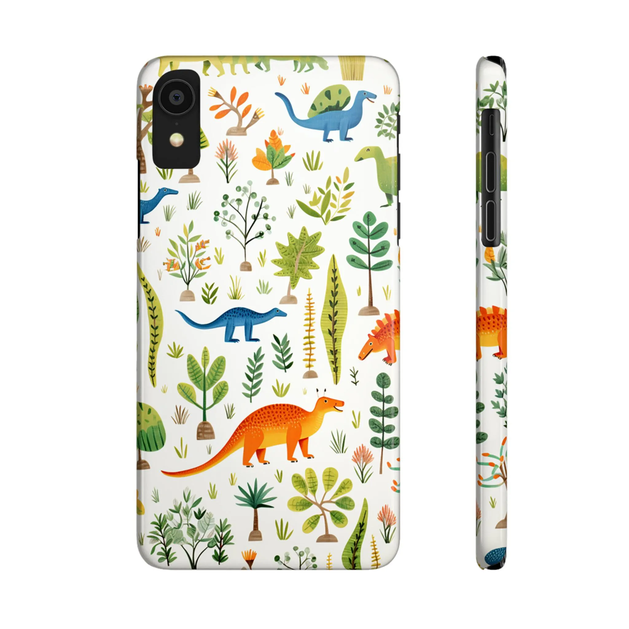 Dinosaur Kids Print Effect Phone Case Slim iPhone Cases