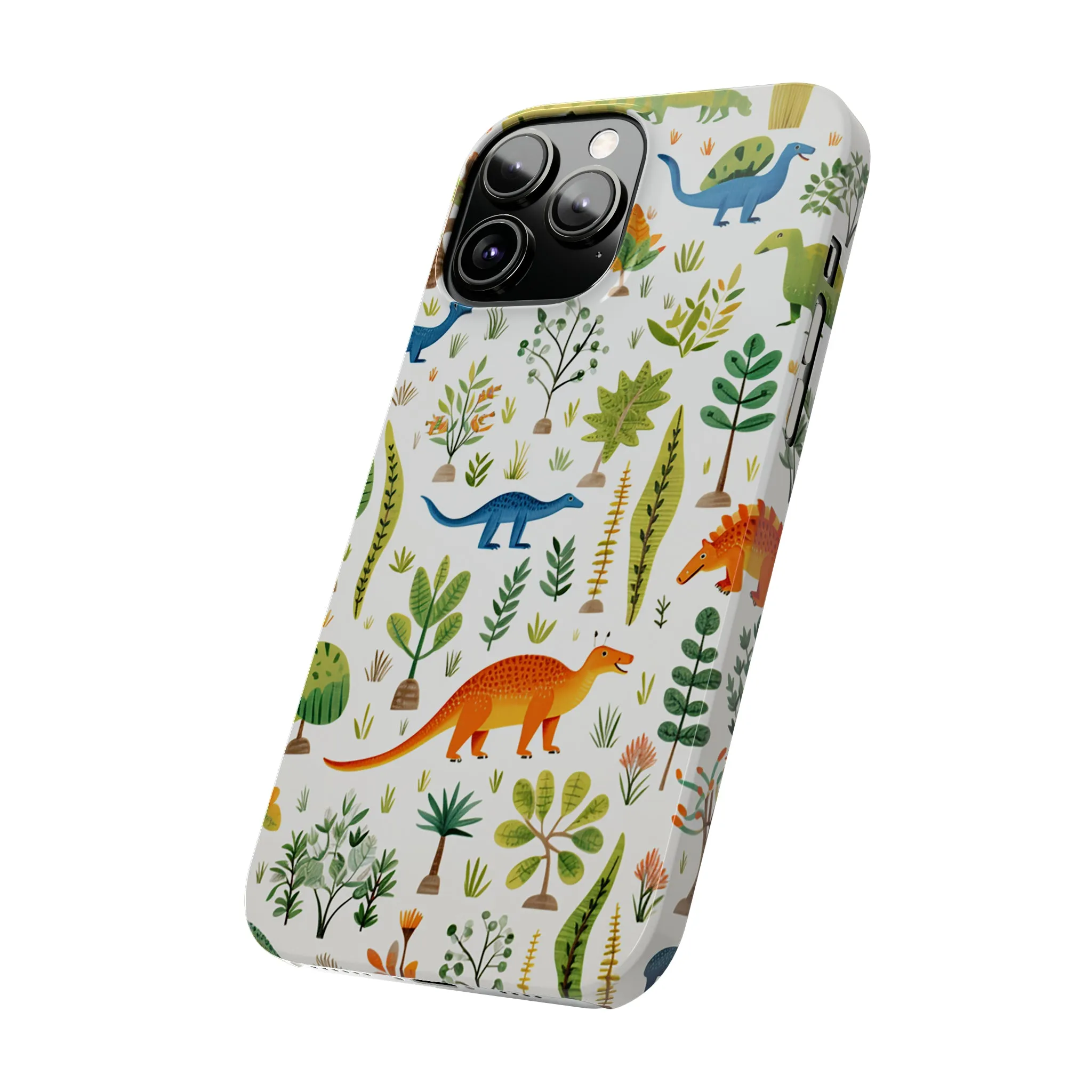 Dinosaur Kids Print Effect Phone Case Slim iPhone Cases