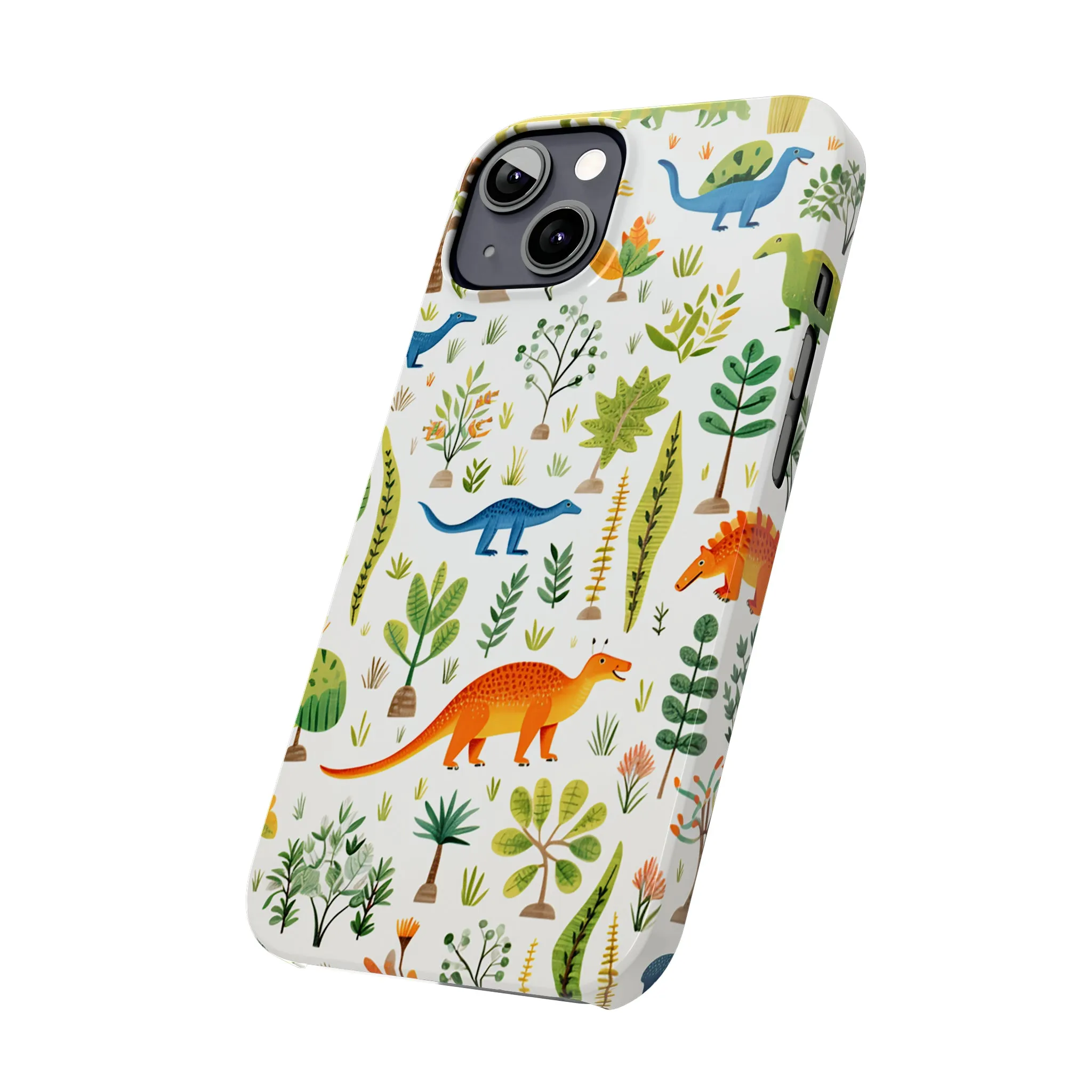 Dinosaur Kids Print Effect Phone Case Slim iPhone Cases