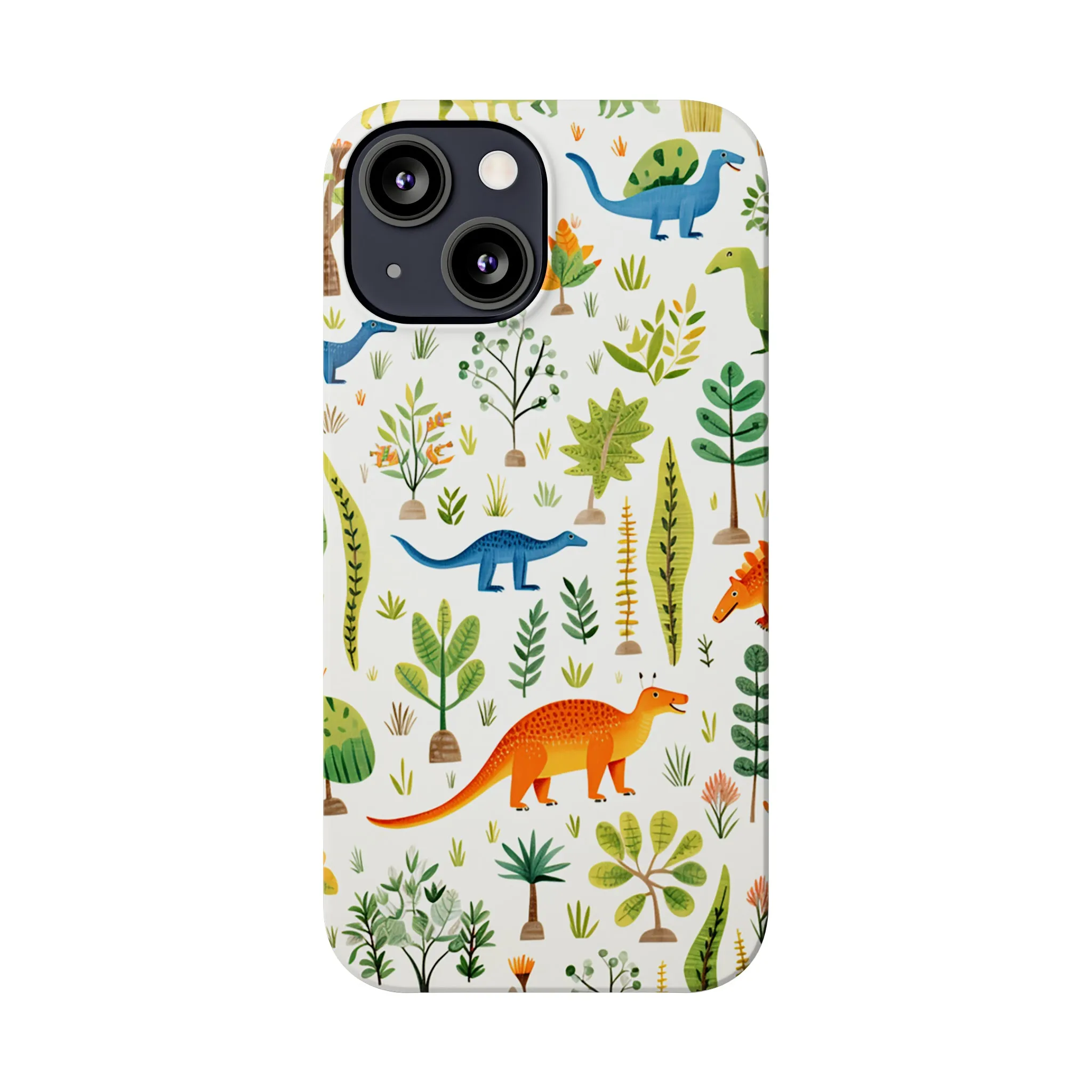 Dinosaur Kids Print Effect Phone Case Slim iPhone Cases