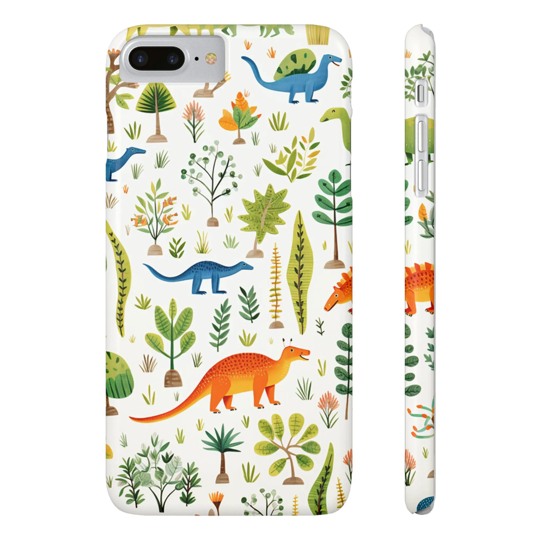 Dinosaur Kids Print Effect Phone Case Slim iPhone Cases