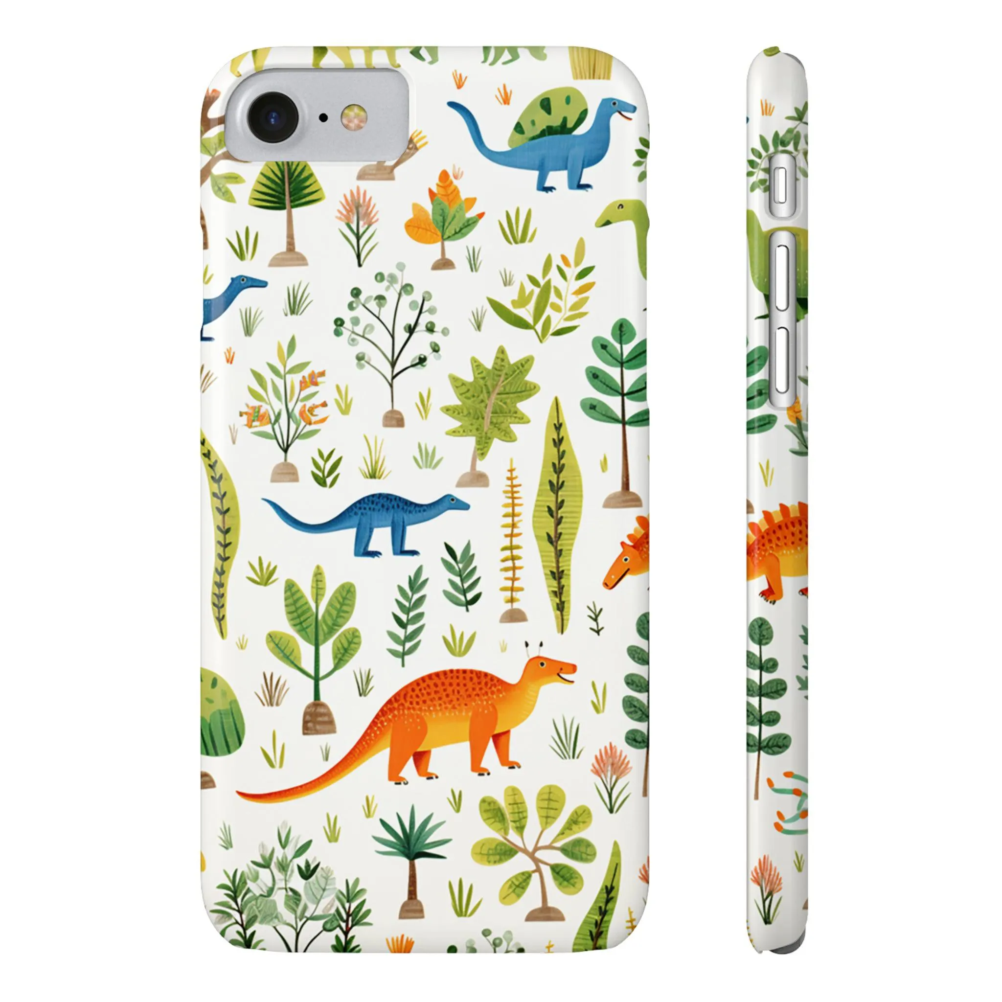 Dinosaur Kids Print Effect Phone Case Slim iPhone Cases