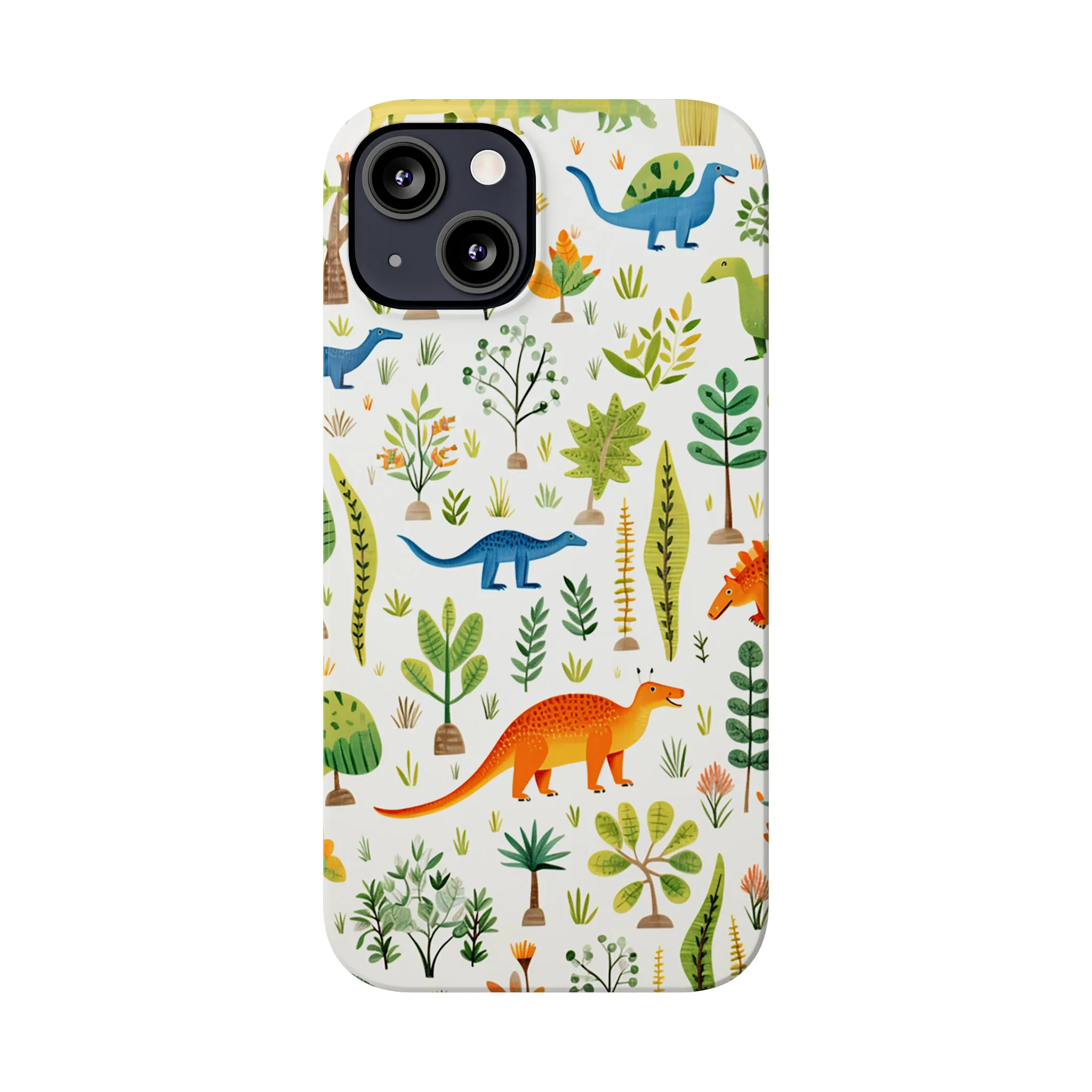 Dinosaur Kids Print Effect Phone Case Slim iPhone Cases