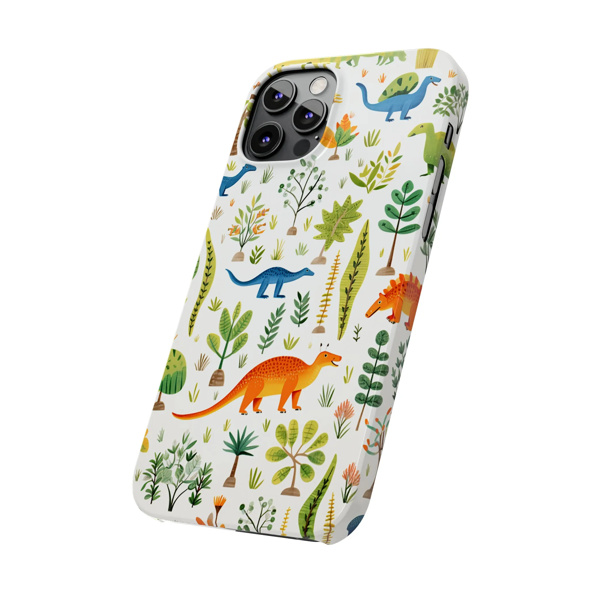 Dinosaur Kids Print Effect Phone Case Slim iPhone Cases