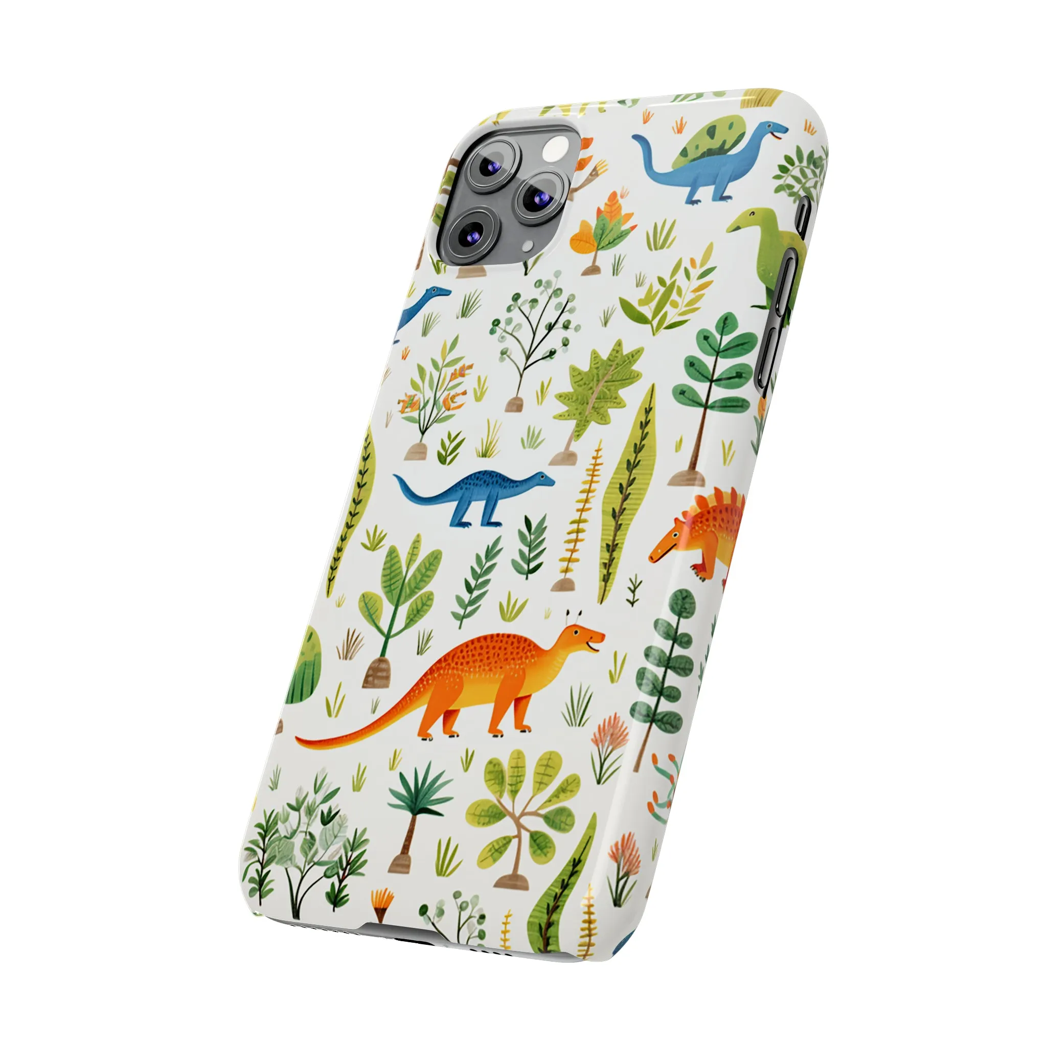 Dinosaur Kids Print Effect Phone Case Slim iPhone Cases