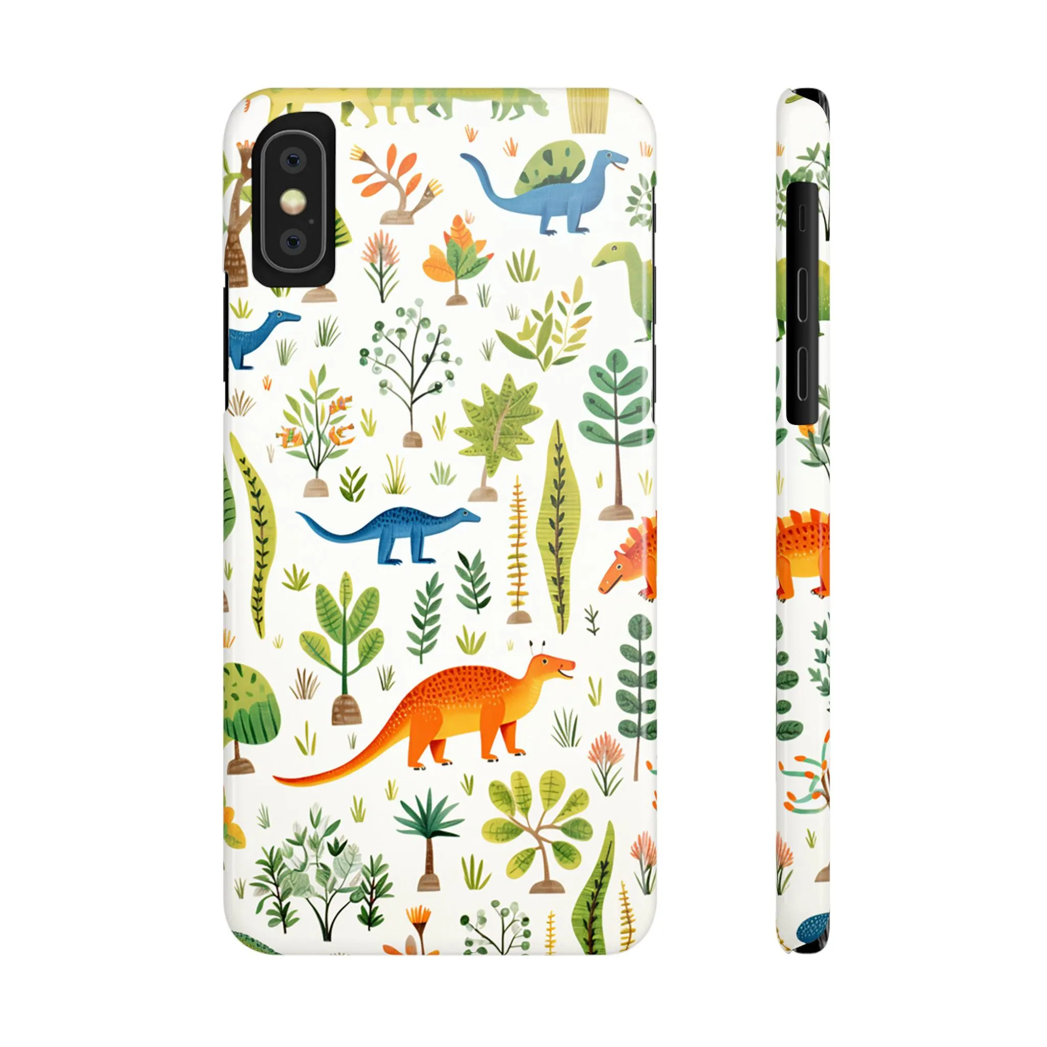 Dinosaur Kids Print Effect Phone Case Slim iPhone Cases